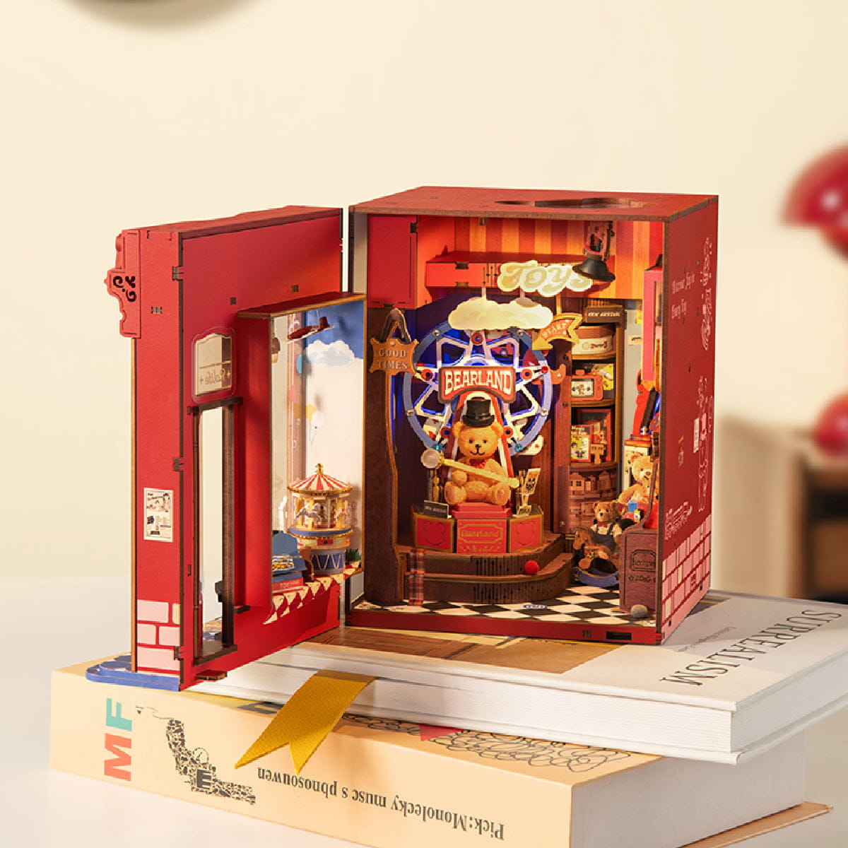 Wooden-Town - Joy Toys 3D Wooden Puzzle Book Nook with LED Light5
