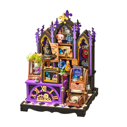 Wooden-Town Curio Corner 3D Wooden Puzzle DIY Miniature Kit1