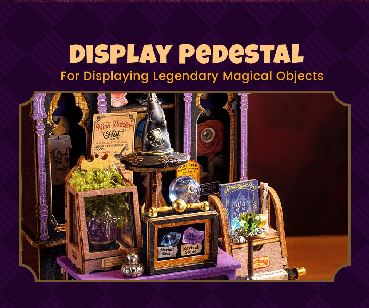 Wooden-Town Curio Corner 3D Wooden Puzzle DIY Miniature Kit6