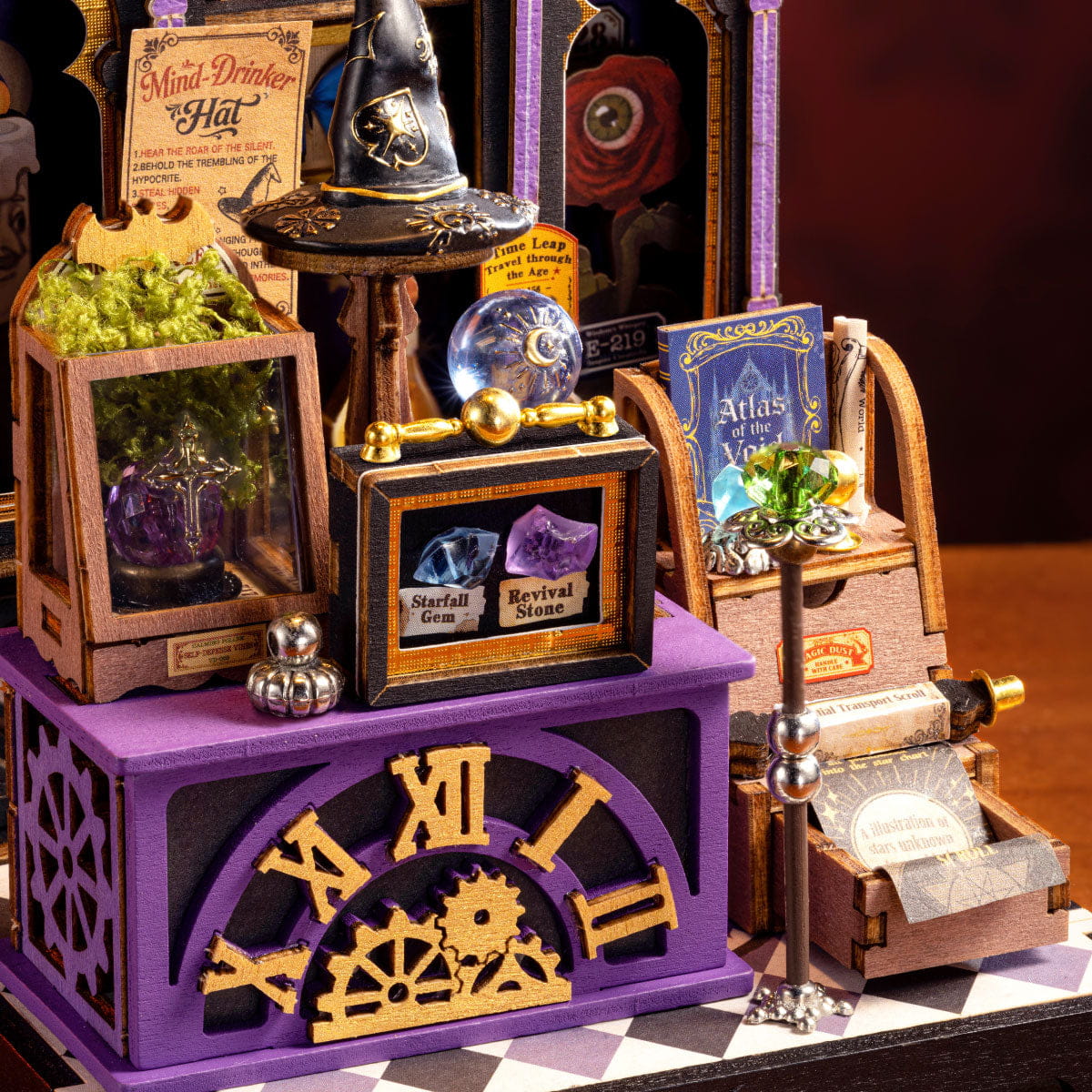 Wooden-Town Curio Corner 3D Wooden Puzzle DIY Miniature Kit8