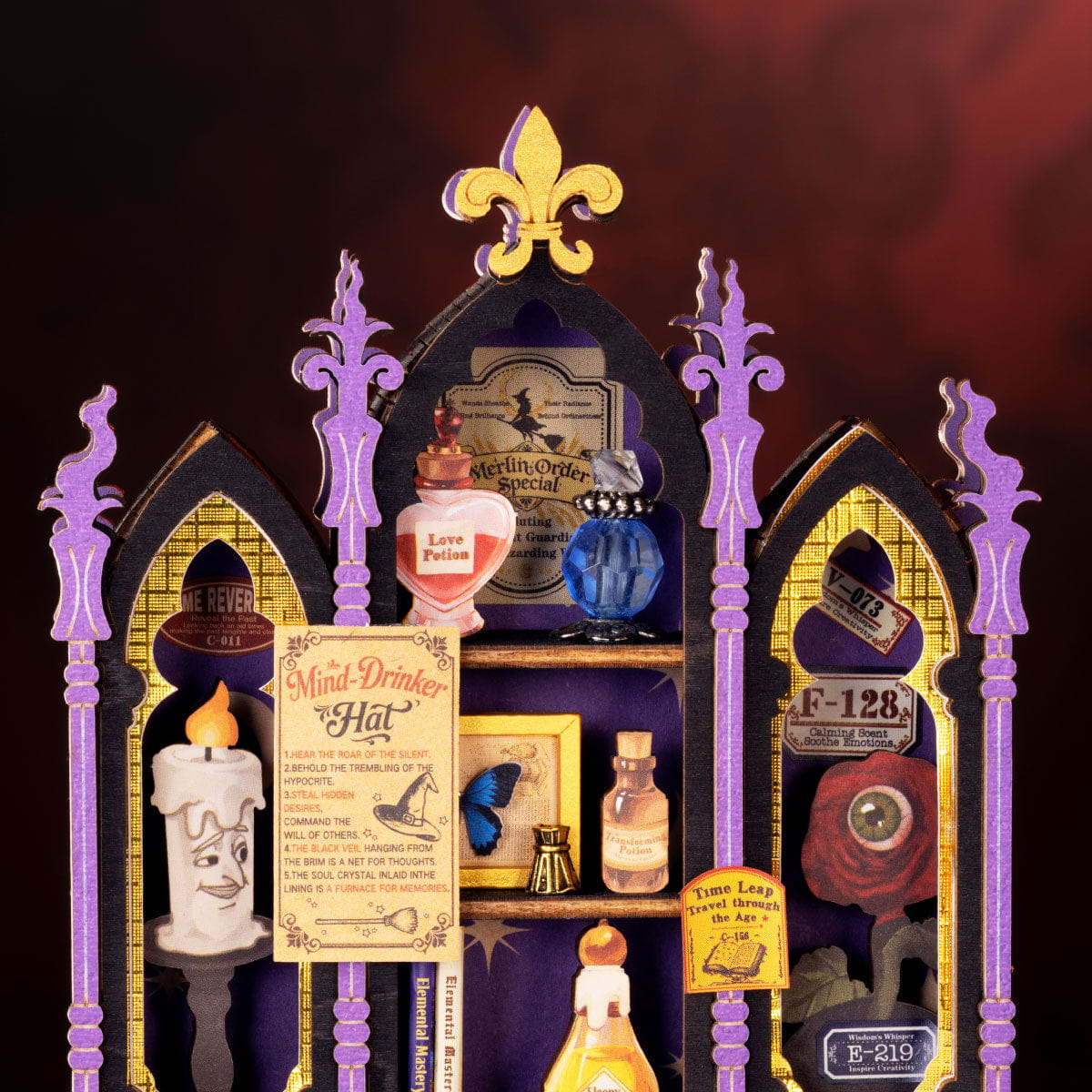 Wooden-Town Curio Corner 3D Wooden Puzzle DIY Miniature Kit9