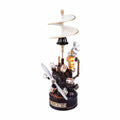 Mechanical model of a ship propeller and engine on a white background