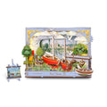 Red Boats 3D Wooden Puzzle Wall Art with LED Light – 3D wooden model kit