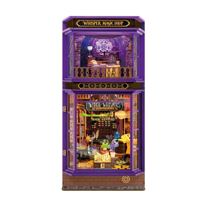 Wooden-Town Whisper Magic Shop 3D Wooden Puzzle Book Nook with LED Light1