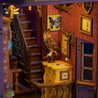 Wooden-Town Whisper Magic Shop 3D Wooden Puzzle Book Nook with LED Light4