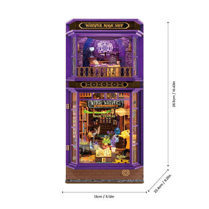 Wooden-Town Whisper Magic Shop 3D Wooden Puzzle Book Nook with LED Light8