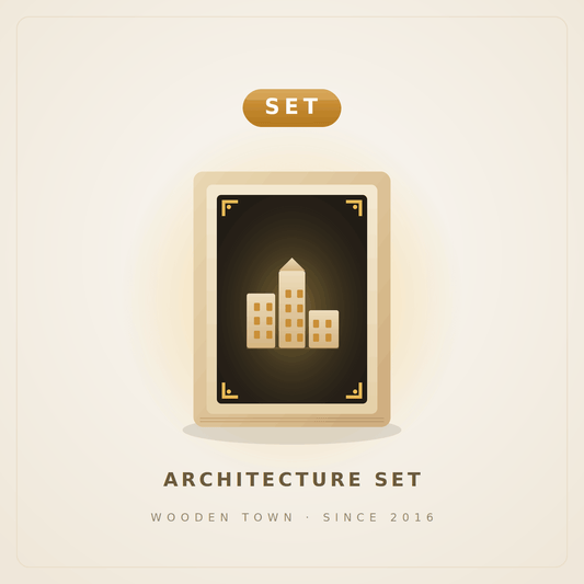 Wooden Town - Architecture Set — 3 Wooden Landmark Kits1