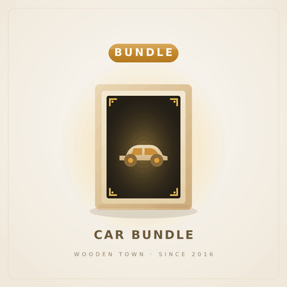 Wooden Town - Car Bundle — 3 Wooden Car Model Kits1