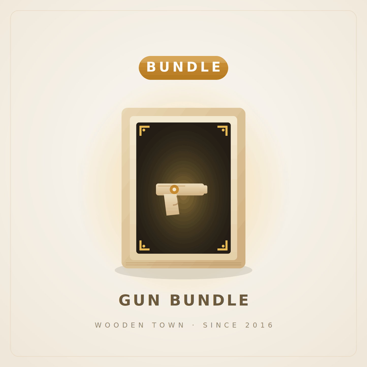 Wooden Town - Gun Bundle — 3 Wooden Replica Model Kits1
