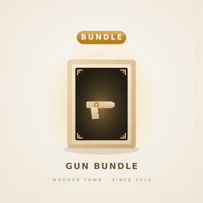 Wooden Town - Gun Bundle — 3 Wooden Replica Model Kits1