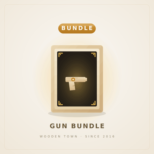 Wooden Town - Gun Bundle — 3 Wooden Replica Model Kits1