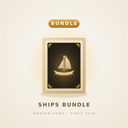 Wooden Town - Ships Bundle - 3 Wooden Ship Model Kits1