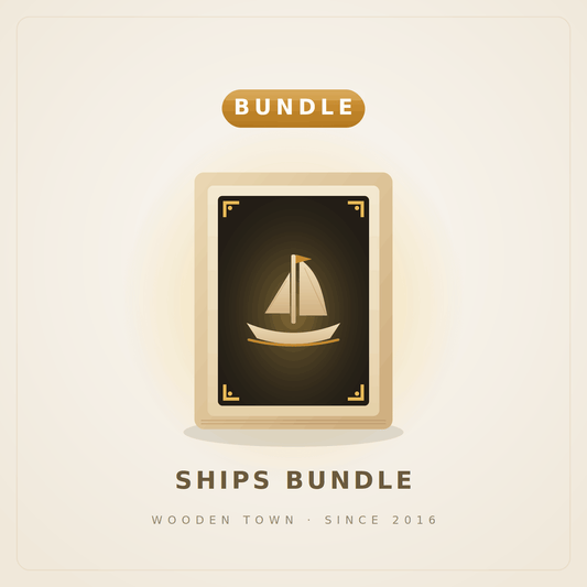 Wooden Town - Ships Bundle - 3 Wooden Ship Model Kits1