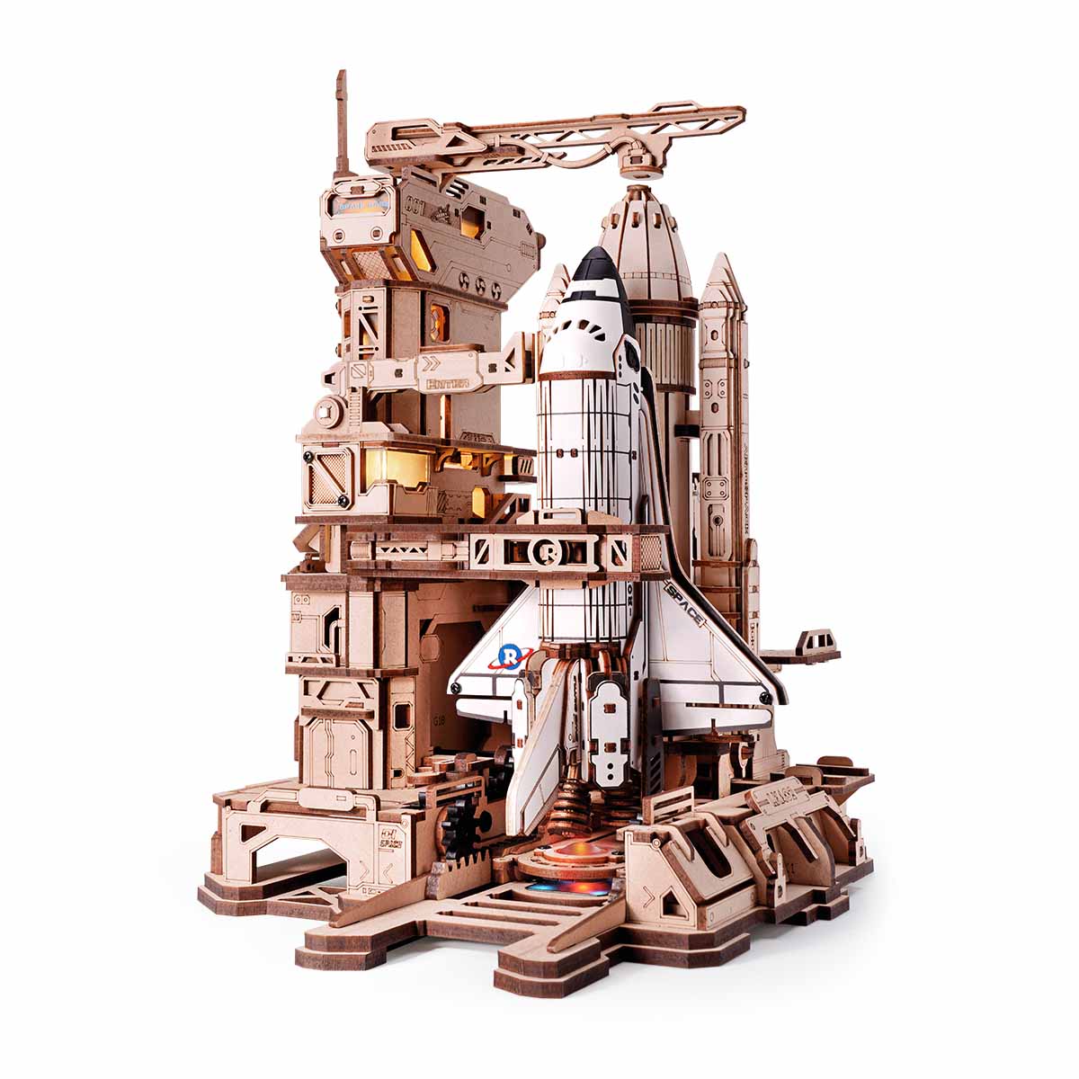 Wooden Town - Space Bundle — 3 LED Wooden Space Model Kits4