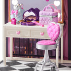 Wooden-Town Baddie Closet Miniature Room Kit – vanity with cosmetics and heart-shaped chair