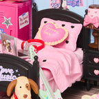 Wooden-Town Bedroom Pop Miniature Room Kit – bed with heart pillow, headphones, guitar and beagle