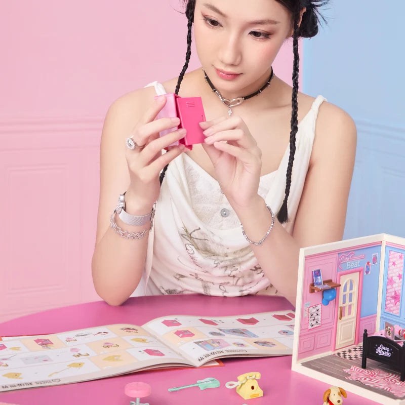 Wooden-Town Bedroom Pop Miniature Room Kit – assembling the snap-fit pieces