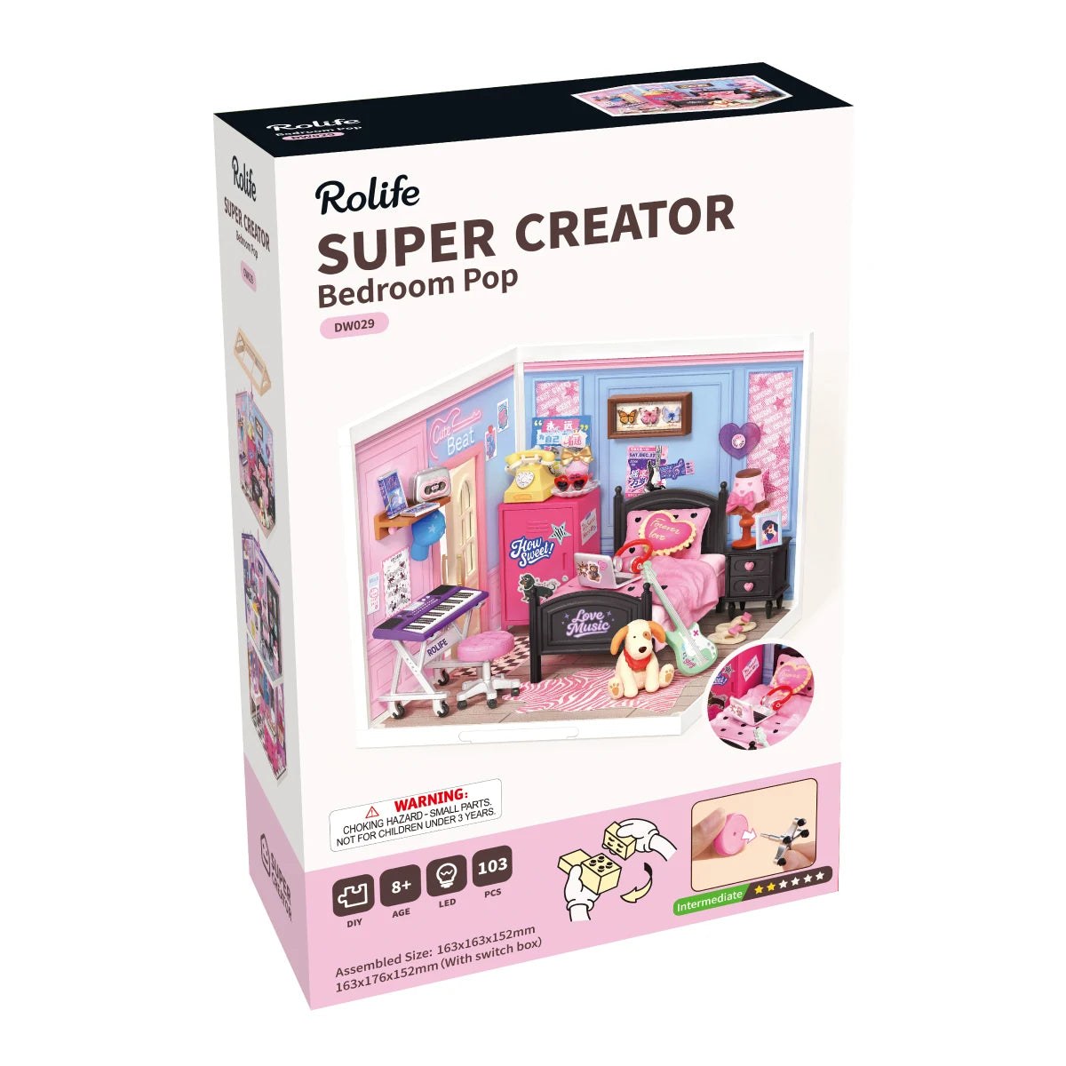 Wooden-Town Bedroom Pop Miniature Room Kit – kit box