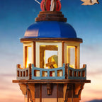 Wooden-Town Chillbay Pizzeria Music Box Kit – close-up of the lighthouse searchlight