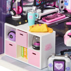 Wooden-Town Gamer Queen Miniature Room Kit – cube storage with headphones, speakers and gadget bag