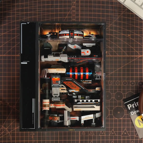 Wooden-Town Mars Outpost 3D Wooden Puzzle Book Nook with LED Light2