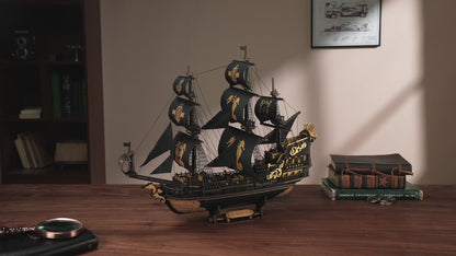 3D Wooden Pirate Ship Model – Seahorse-Bark Puzzle