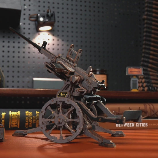 Wooden Town - Antiaircraft Gun – 3D Wooden Puzzle Kit2