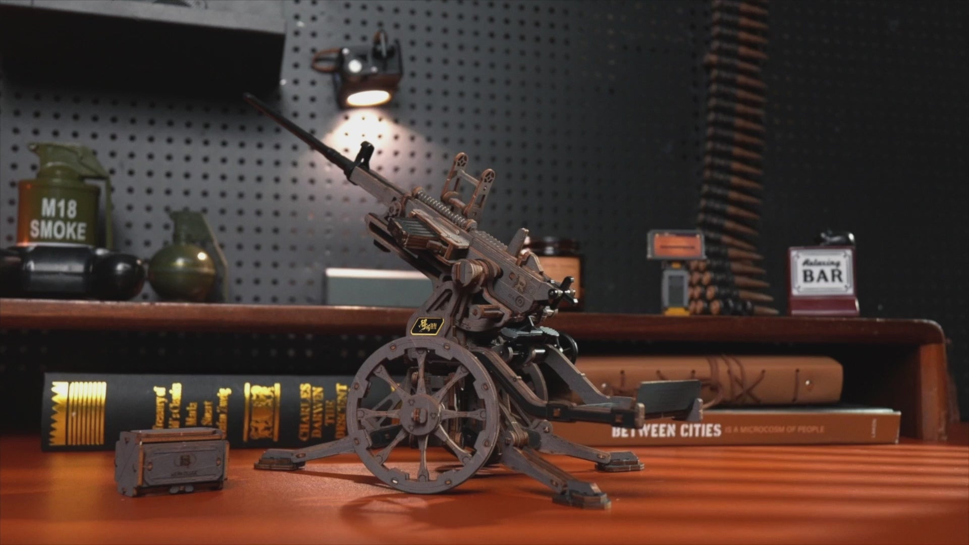 Wooden Town - Antiaircraft Gun – 3D Wooden Puzzle Kit2