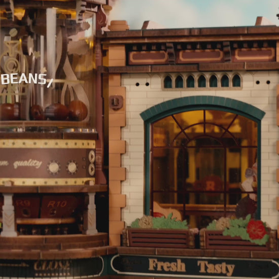 Wooden-Town - Dream Coffee Factory Music Box 3D Wooden Puzzle Kit