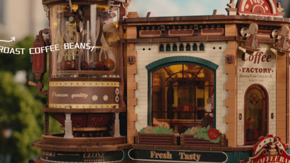 Wooden-Town - Dream Coffee Factory Music Box 3D Wooden Puzzle Kit