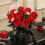 Wooden-Town Red Rose Bouquet 3D wooden flower bouquet puzzle kit – image 4 of 7