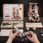 3D Wooden Space Shuttle Puzzle with LED Effects – Interactive Model – view 8