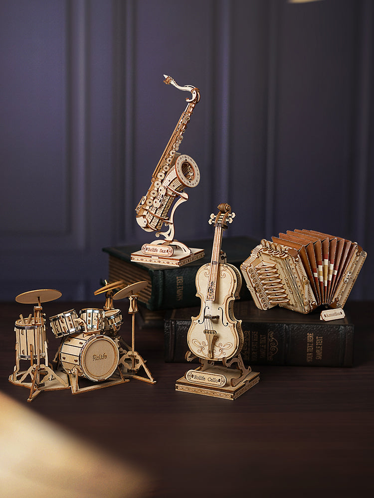 Cello Wooden Desk Model Kit — Plywood, 58 Pieces – view 5