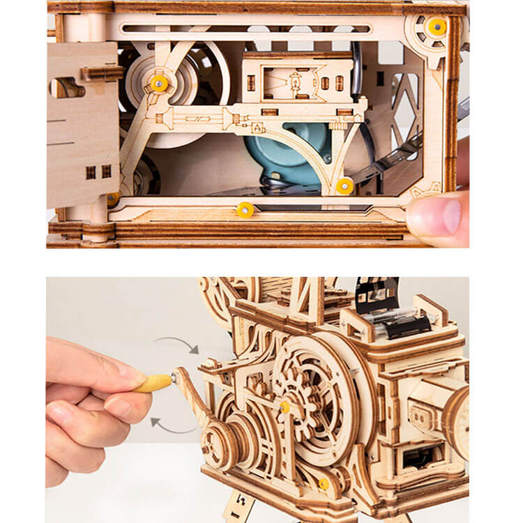 3D puzzle assembly wooden shops puzzle Vitascope movie projector model kit,-kzn