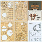 Steampunk Airship Plywood Model Kit — Natural Wood Finish – view 10