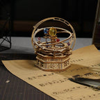 Starry Sky Orrery Music Box — Natural Wood & Colorful Acrylic Planets – view 10