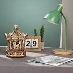 Romantic Carousel — Light Wood Mechanical Music Box (Plywood, Winding) – view 11