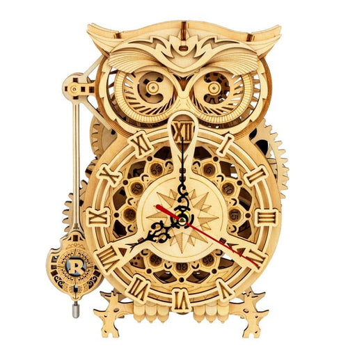 Wooden Owl Clock Kit – 3D wooden model kit