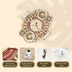 Zodiac Wall Clock — Plywood DIY Clock (Beige & Brown, 168 Pieces) – view 12