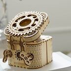 Treasure Box with Numerical Code — Wooden Plywood Puzzle Kit (Natural) – view 3