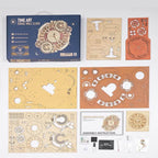 Zodiac Wall Clock — Plywood DIY Clock (Beige & Brown, 168 Pieces) – view 14