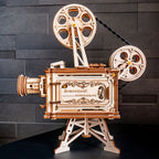 Vintage Vitascope Wooden Projector Kit — Natural Plywood Hand‑Crank – view 2
