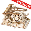 Marble Run Roller Coaster Kit — Birch Plywood, Natural Light Wood – 3D wooden model kit