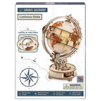 Luminous Globe — Plywood Tabletop Lamp (Brown & Orange, 180 pcs) – view 15