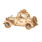 Vintage Plywood Car Kit — Natural Wood 164‑Piece Hobby Model – view 2