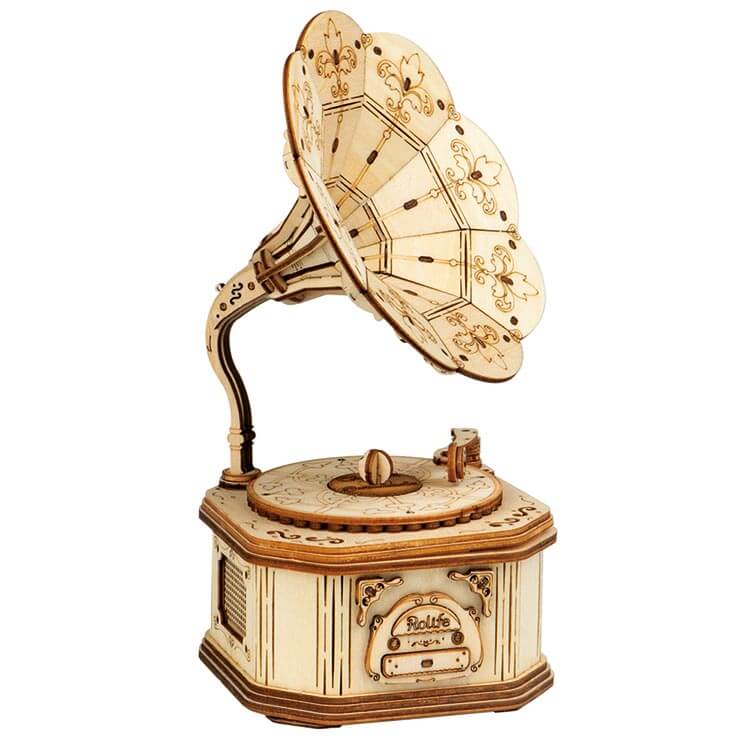Plywood Gramophone Model Kit – 3D wooden model kit