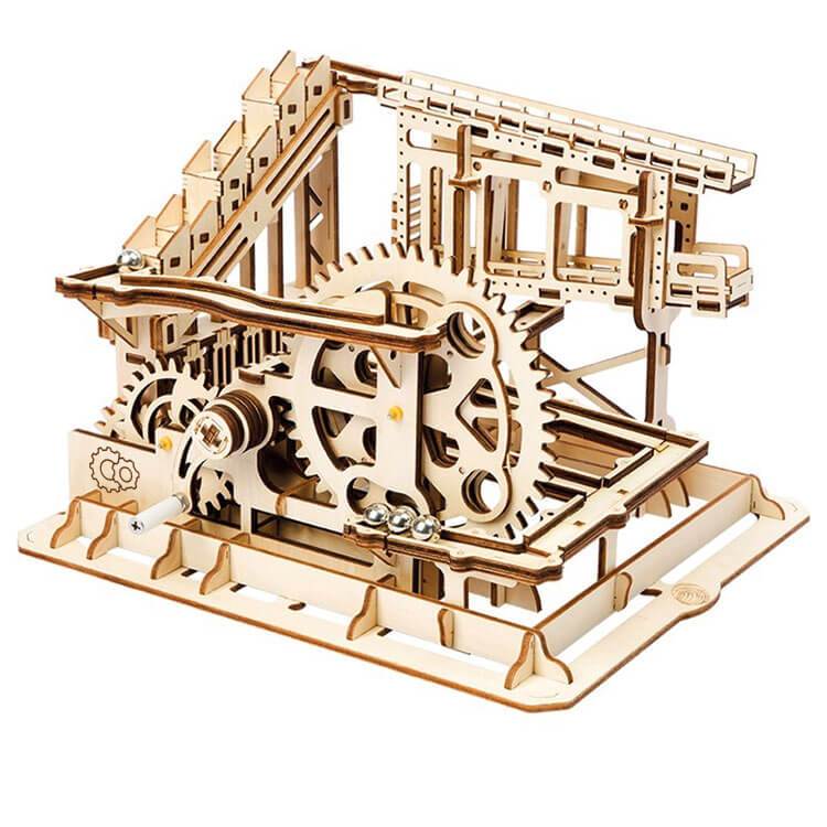Marble Run: Pipeline Coaster — Light Wood Plywood Puzzle (239 pcs) – 3D wooden model kit