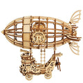 Steampunk Airship Plywood Model Kit — Natural Wood Finish – 3D wooden model kit