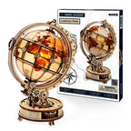 Luminous Globe — Plywood Tabletop Lamp (Brown & Orange, 180 pcs) – view 19
