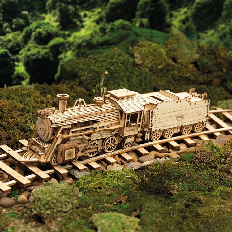 1:80 Wooden Steam Locomotive & Tender Kit – view 2